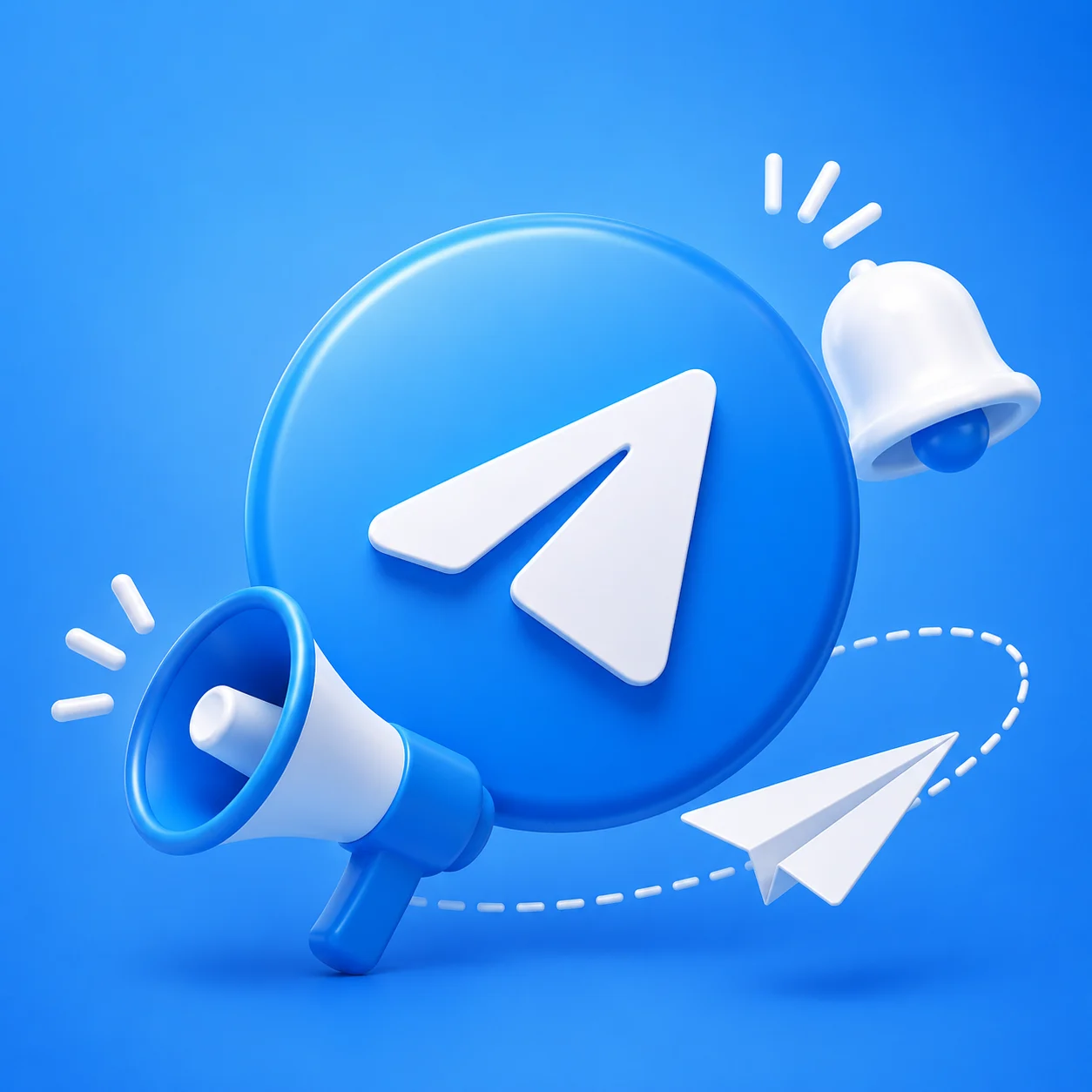 Telegram Announcement Icon Scene